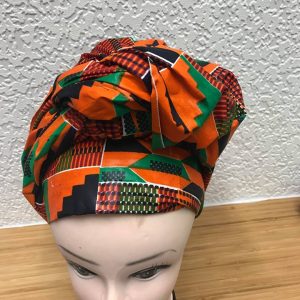 Kente print head wrap