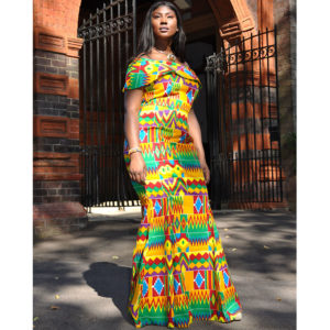 African Kente Polish Cotton Dress